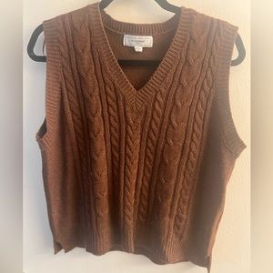 Brown Cabin Knit Sweater Vest